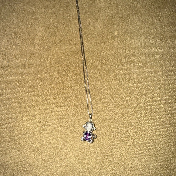 Kay Jewelers Jewelry - Kay Jewelers Silver Necklace with Purple Gem